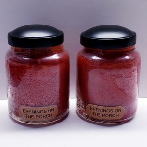 EVENING ON THE PORCH -A Cheerful Giver Baby Jar Single Wick Candle, 6 oz(2 pack)